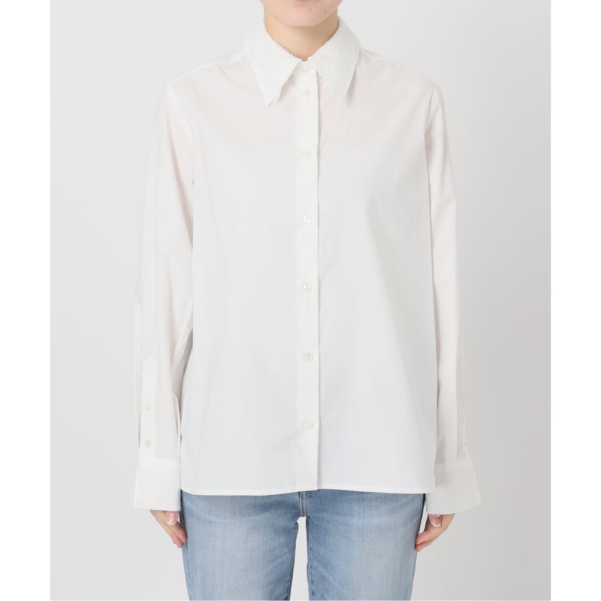 リネンブレンドフレンチヘムギャザーシャツ | スピック＆スパン(Spick