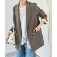 《新色有り / 追加》プレーンウィーブダブルブレストジャケット