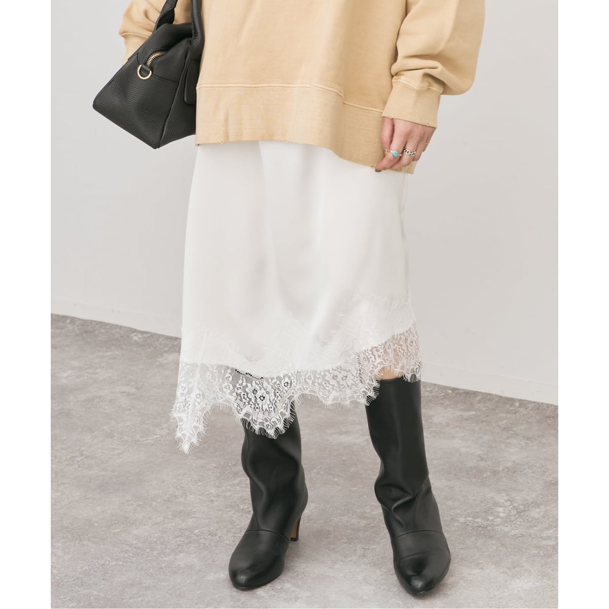 ヘビータフタタックボリュームスカート | スピック＆スパン(Spick and