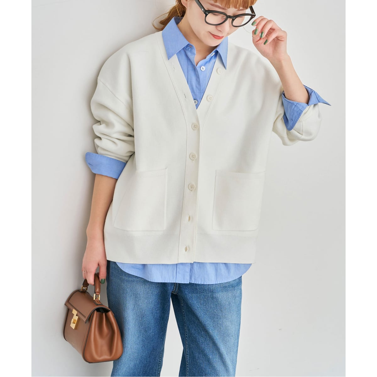 Spick and Span コットンオーバーサイズカーディガン ギマコットンオーバーサイズカーディガン | スピック＆スパン(Spick