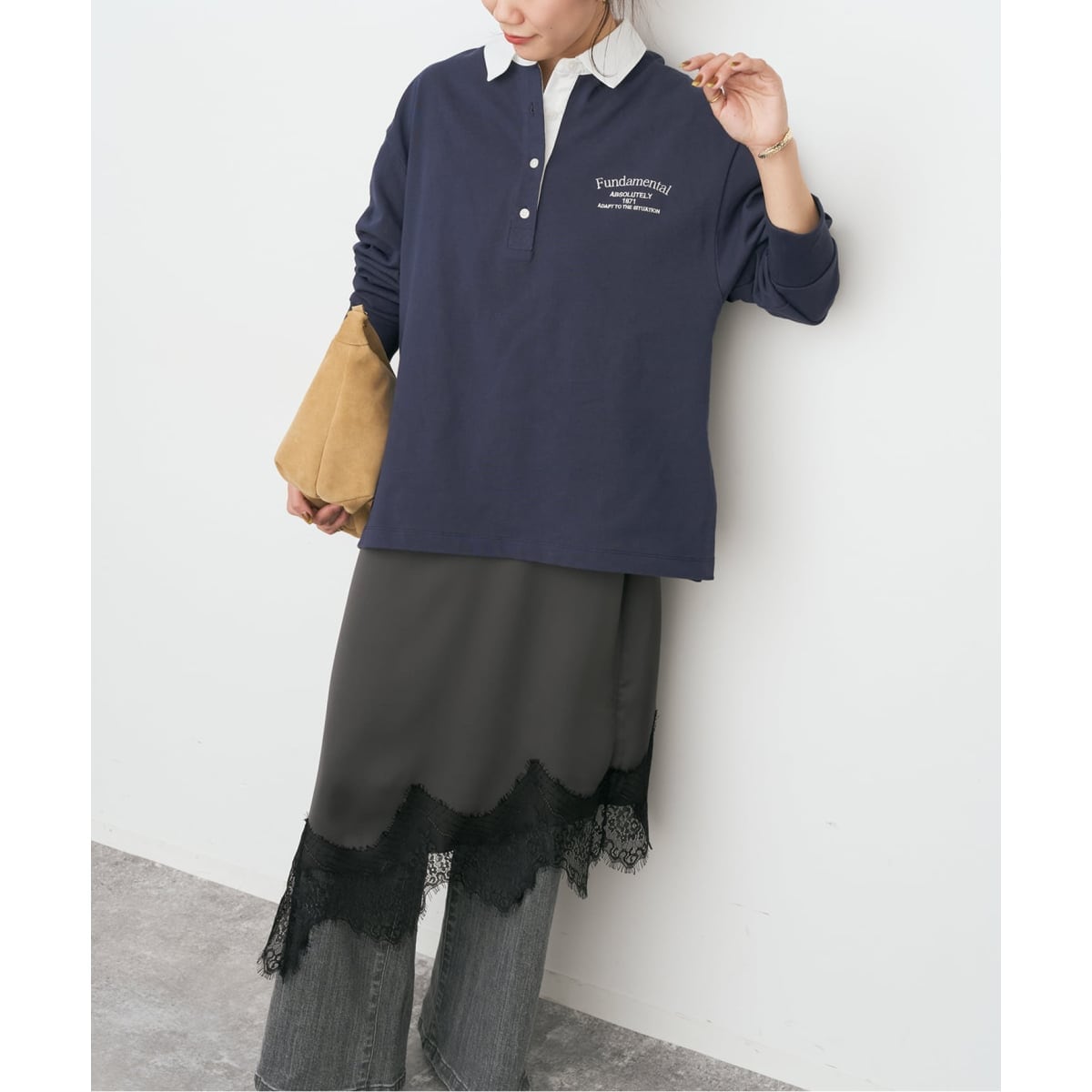 追加》AAYUSHI/アユーシ ロングティアードフリルテールトップス