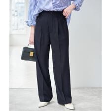 ドレープチノ1タックストレートパンツ