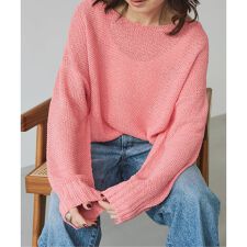 《WEB限定カラー有り / 追加》ペーパーヤーン2WAYルーズプルオーバー