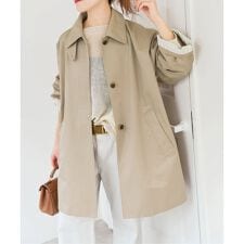 T/Cギャバステンカラーハーフコート