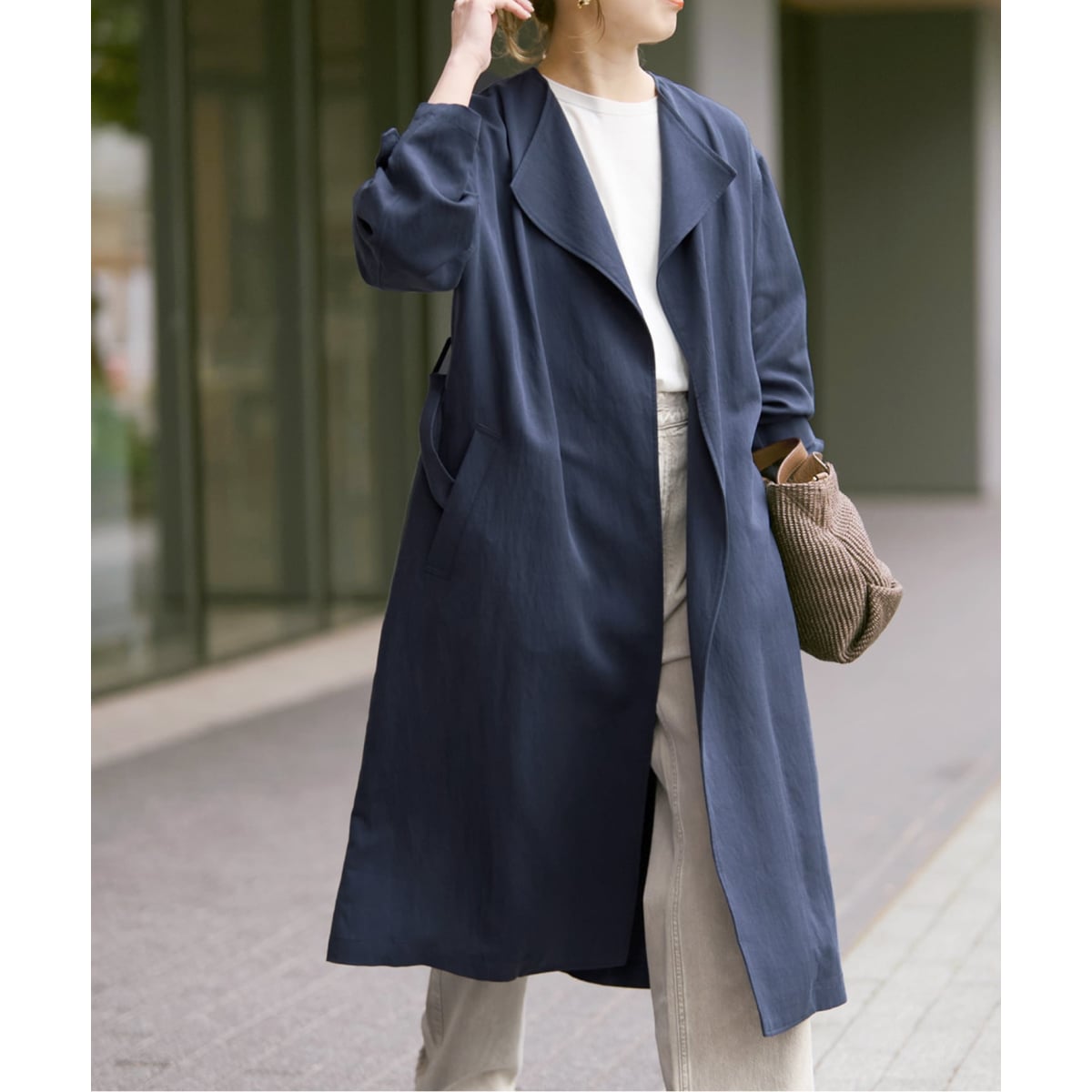 ships MANTECO ノーカラー ミディコート SHIPS（シップス）の「MANTECO ノーカラー ミディコート◇（ノーカラー