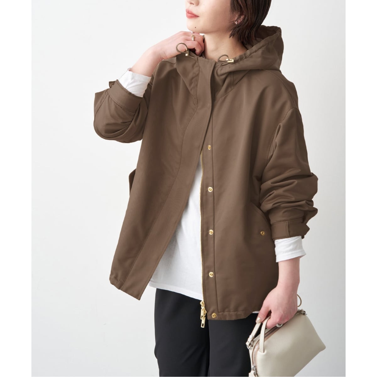 Wスライバーヘリンボーンボリュームコート | スピック＆スパン(Spick