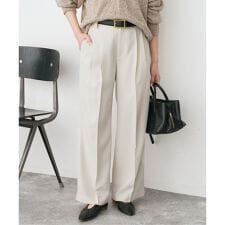 《セットアップ可》ウォッシャブル2タックパンツ