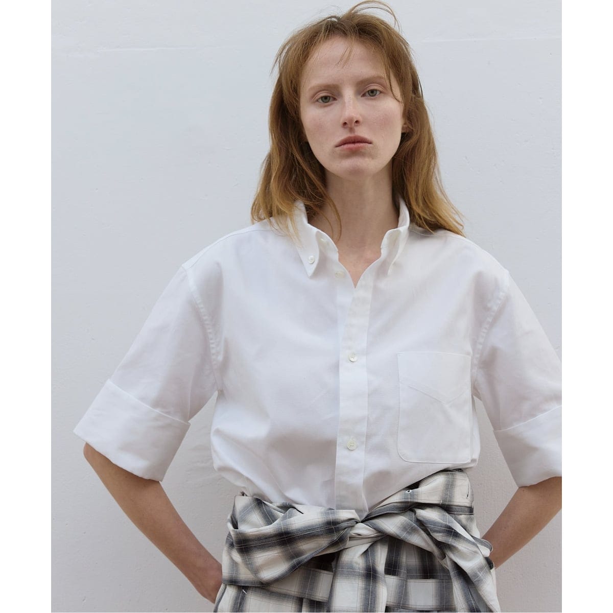 [�}���C]�s�ꕔ�X��+WEB����tGlyph Short-sleeve B.D. Shirt/�X�s�b�N���X�p���iSpick and Span�j �z���C�g
