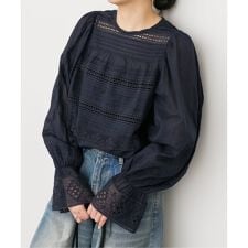 ne Quittez pas / ヌキテパ 別注Pintuck & Lace Blouse*