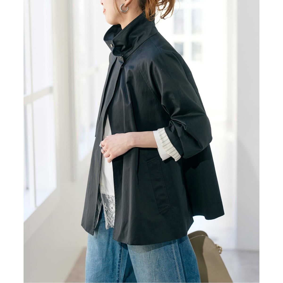 Spick and Spanスピック＆スパン　スタンドカラーショートコート CO/PAスタンドカラーショートコート | スピック＆スパン(Spick and