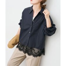 《手洗い可 / 追加》レースタイプライターシャツ