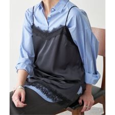 サテンレースキャミソール