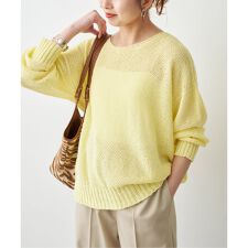 《新色有り / 追加》ペーパーヤーン2WAYルーズプルオーバー