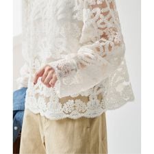 《WEB限定 / 追加予約》コードエンブロイダリーチュールブラウス