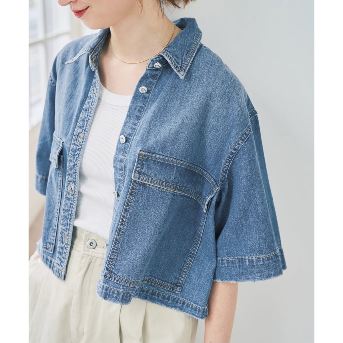 5 1/2 HALF Sleeve Shirt | スピック＆スパン(Spick and Span