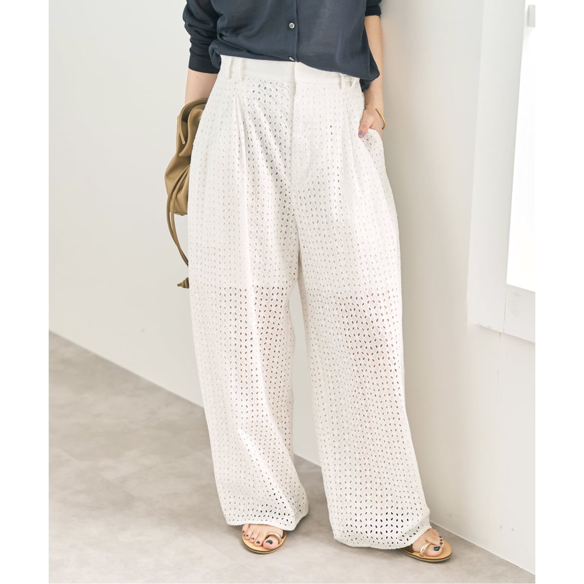 【SPICKANDSPAN】25SS 25010200306020 デニムカットワークエンブロイダリージレベスト SPICKANDSPAN】25SS 25010200306020 デニムカットワークエンブロイ