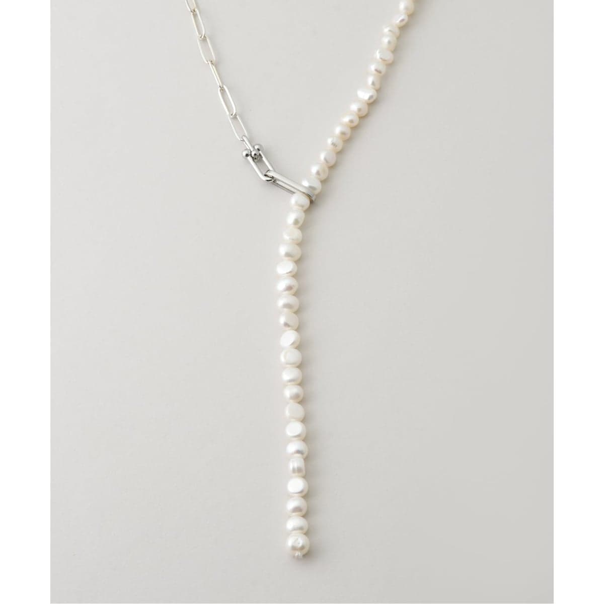 EO / イオ Pearl&PC Chain Lariat Necklace with O | スピック＆スパン