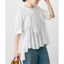 一部店舗+WEB限定 / 追加》AAYUSHI / アユーシ ペプラムラッフルT 