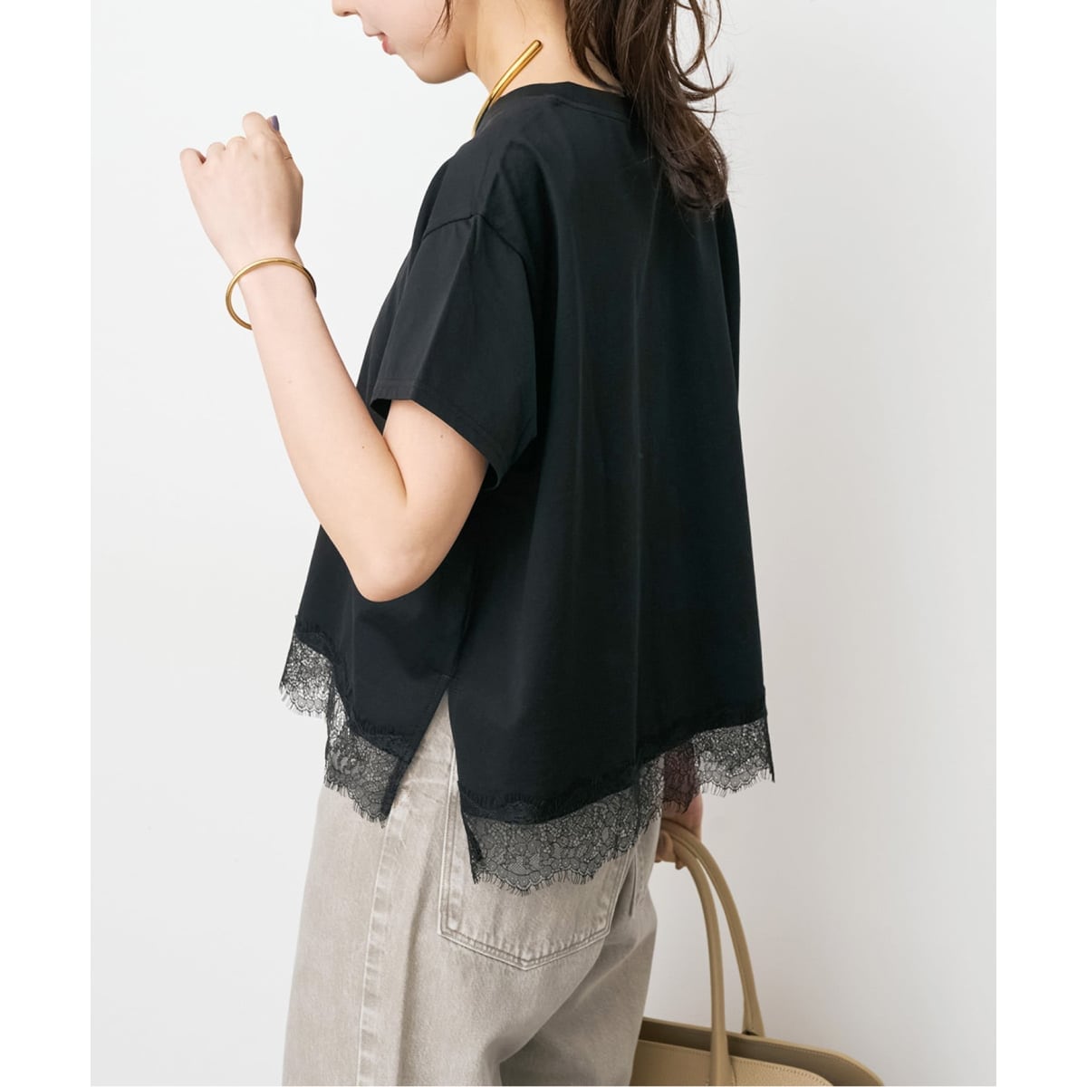 追加2》ヘムレース付きTシャツ | スピック＆スパン(Spick and Span