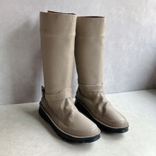 JS ハートレーベル(JS Heartlavel)の【25秋冬新作】軽量 レザー ハーネスデザインロングブーツ 日本製