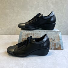 【26春夏新作】本革 軽量 ファスナー付き コンフォート レースアップ シューズ（4E）