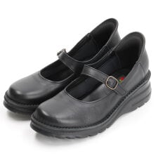 【26春夏新作】【本革・ハンズフリー】ストラップ付き厚底コンフォートパンプス