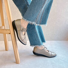 【26春夏新作】本革 日本製 軽量クッションストラップシューズ