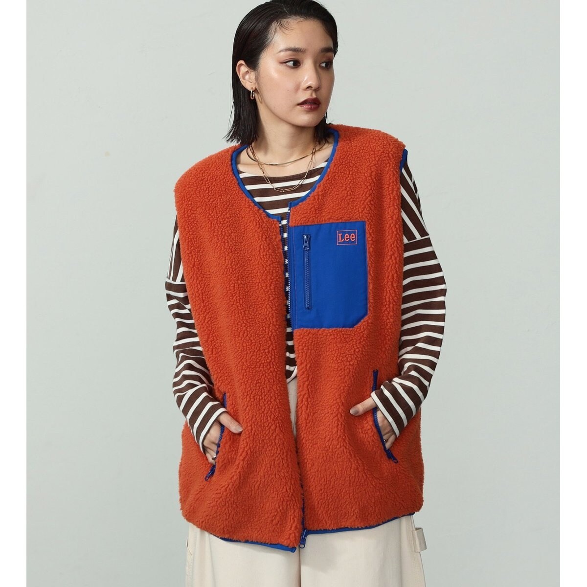 ユニセックス】【親子】Lee ボアベスト リバーシブル | リー(Lee