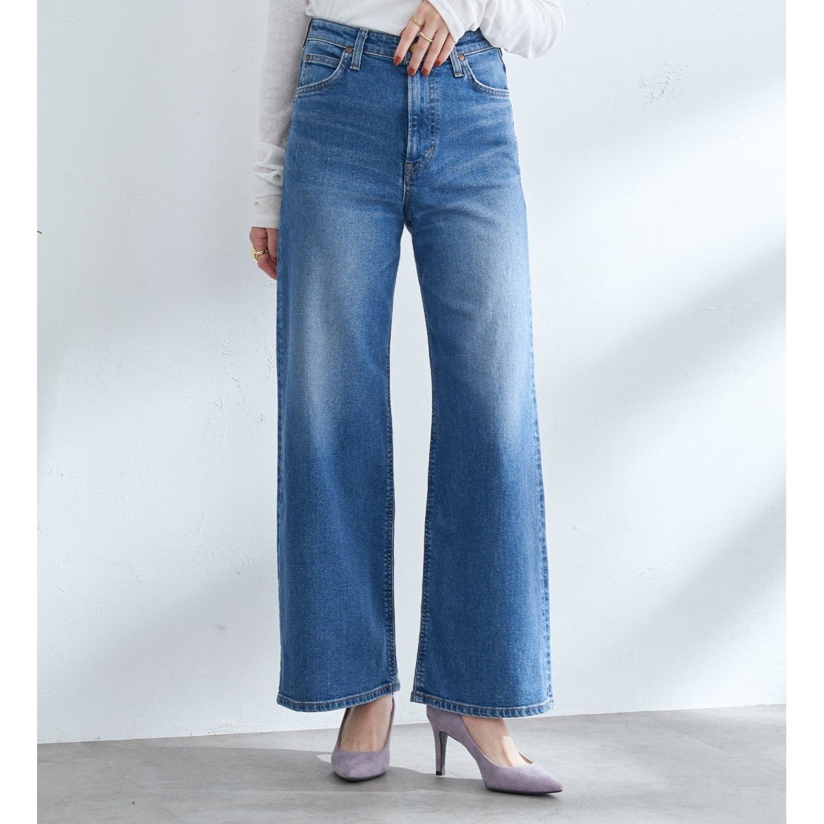 [�}���C]�y�V�F�zSTANDARD WARDROBE LASTIC �X�g���b�` WIDE/���[�iLee�j ���F�u���[