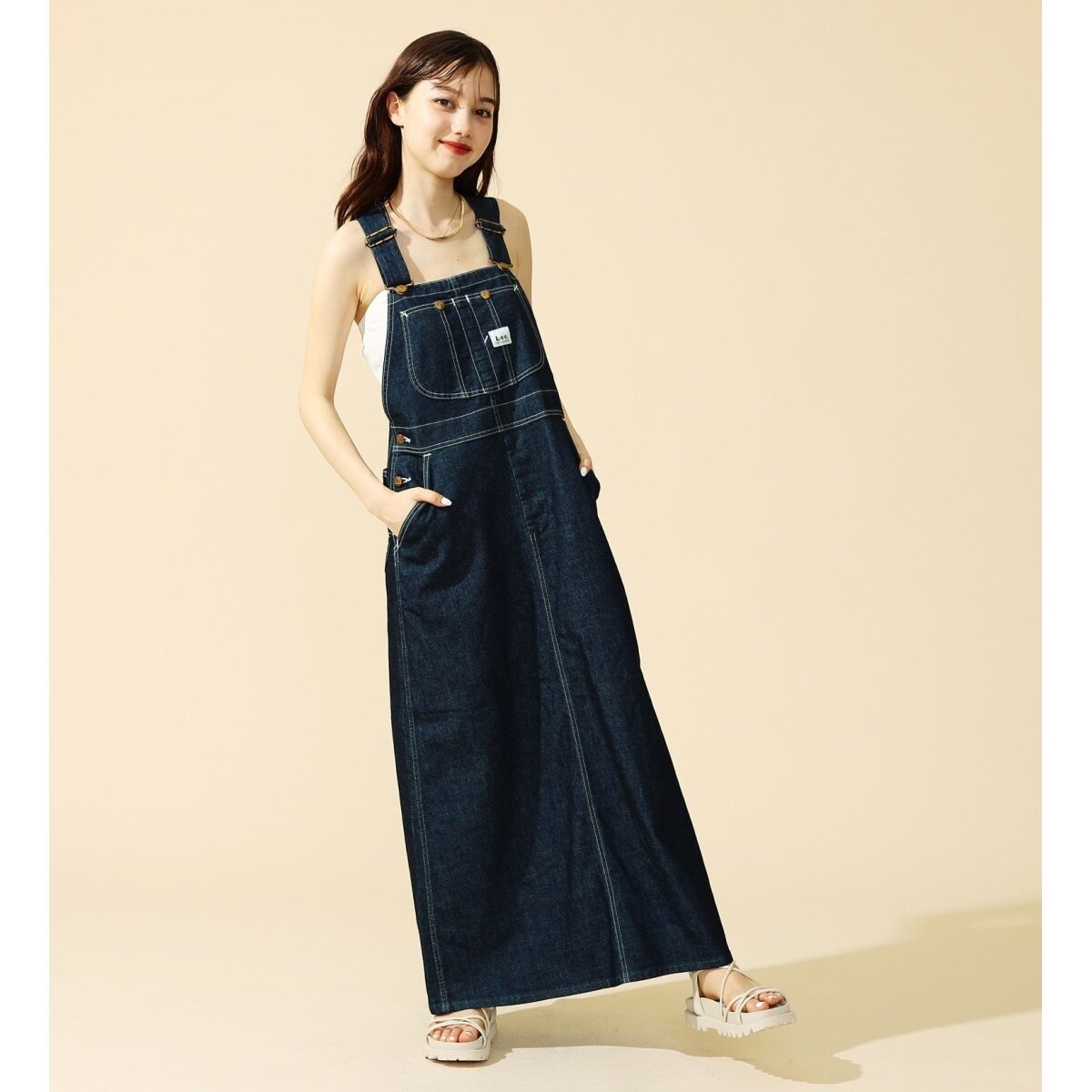 機能性】オーバーオールスカート ロング | リー(Lee) | マルイウェブ