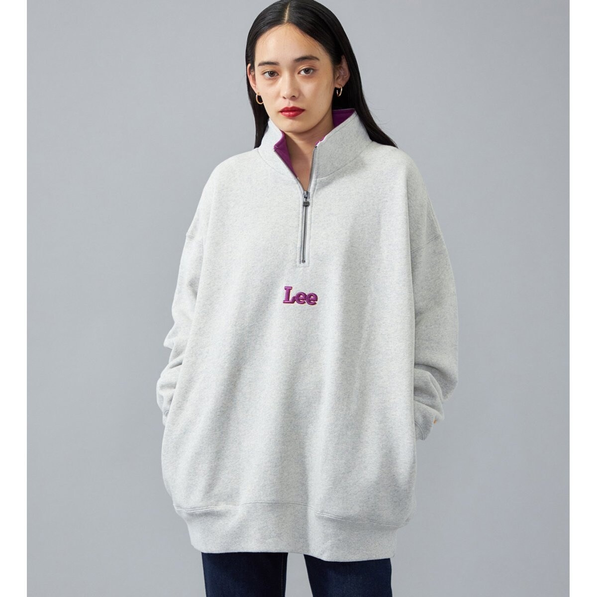 完売商品 Lee / ハーフ ジップ スポーツ スウェット 楽天市場】【Lee公式】【SALE☆50％OFF】Leeロゴハーフジップ