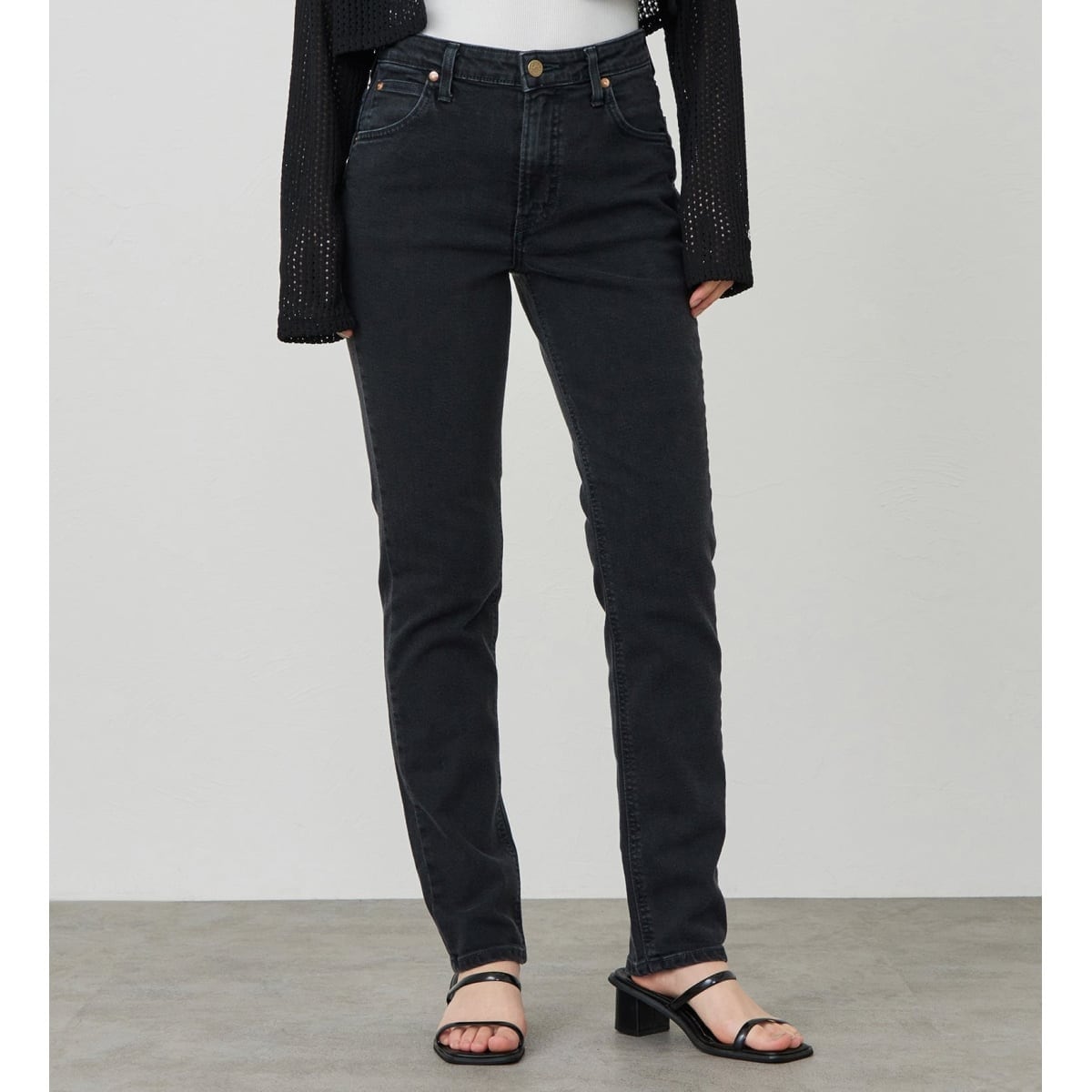 [�}���C]STANDARD WARDROBE LASTIC�y�X�g���b�`�f�j���z�e�[�p�[�h�p���c/���[�iLee�j �u���b�N�f�j��