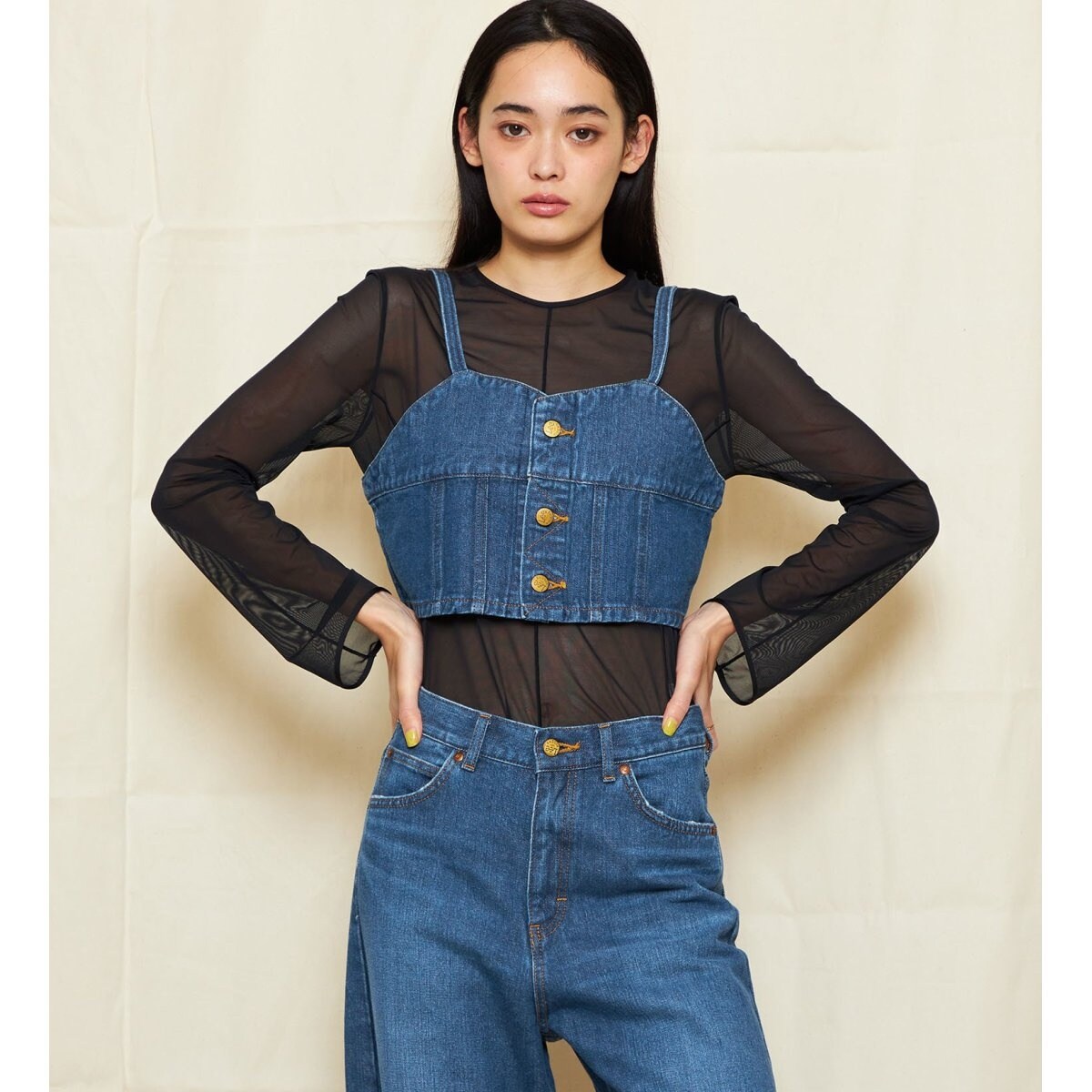 デニムビスチェ【カーヴデニムパンツセットアップ可能】 | リー(Lee