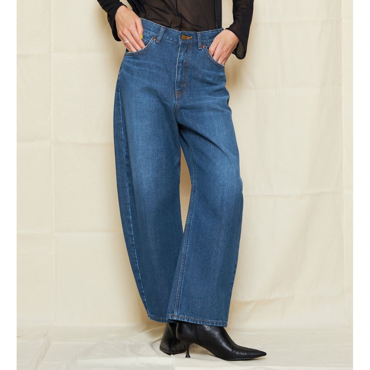 Lee リラックスイージーワイドペインターデニムパンツ　ブルー EC別注】強ストレッチイージーテーパードスキニーデニムパンツ