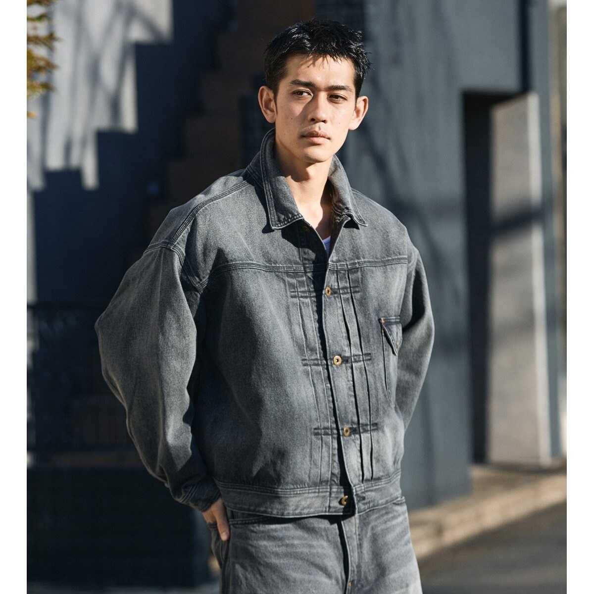 SUPERSIZED ビッグシルエットカウボーイデニムジャケット セットアップ