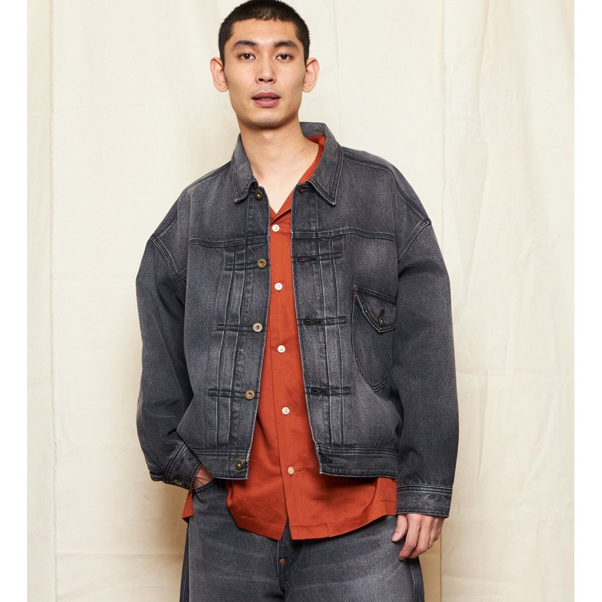 SUPERSIZED ビッグシルエットカウボーイデニムジャケット セットアップ