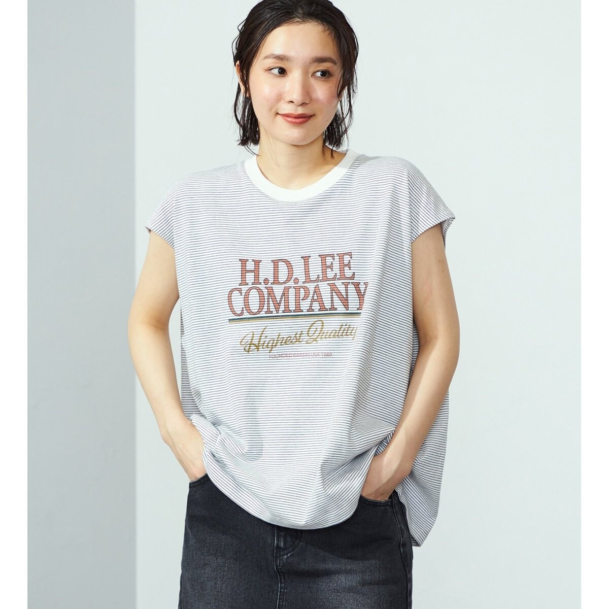 二の腕細見え】ノースリーブプリントTシャツ | リー(Lee) | マルイ