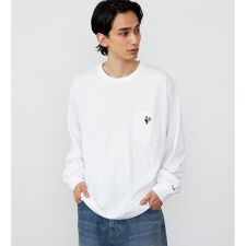 ワッペンポケット ロングスリーブTシャツ