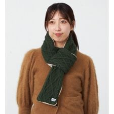 リー(Lee)のケーブルニットマフラー 裏側ファーで暖か