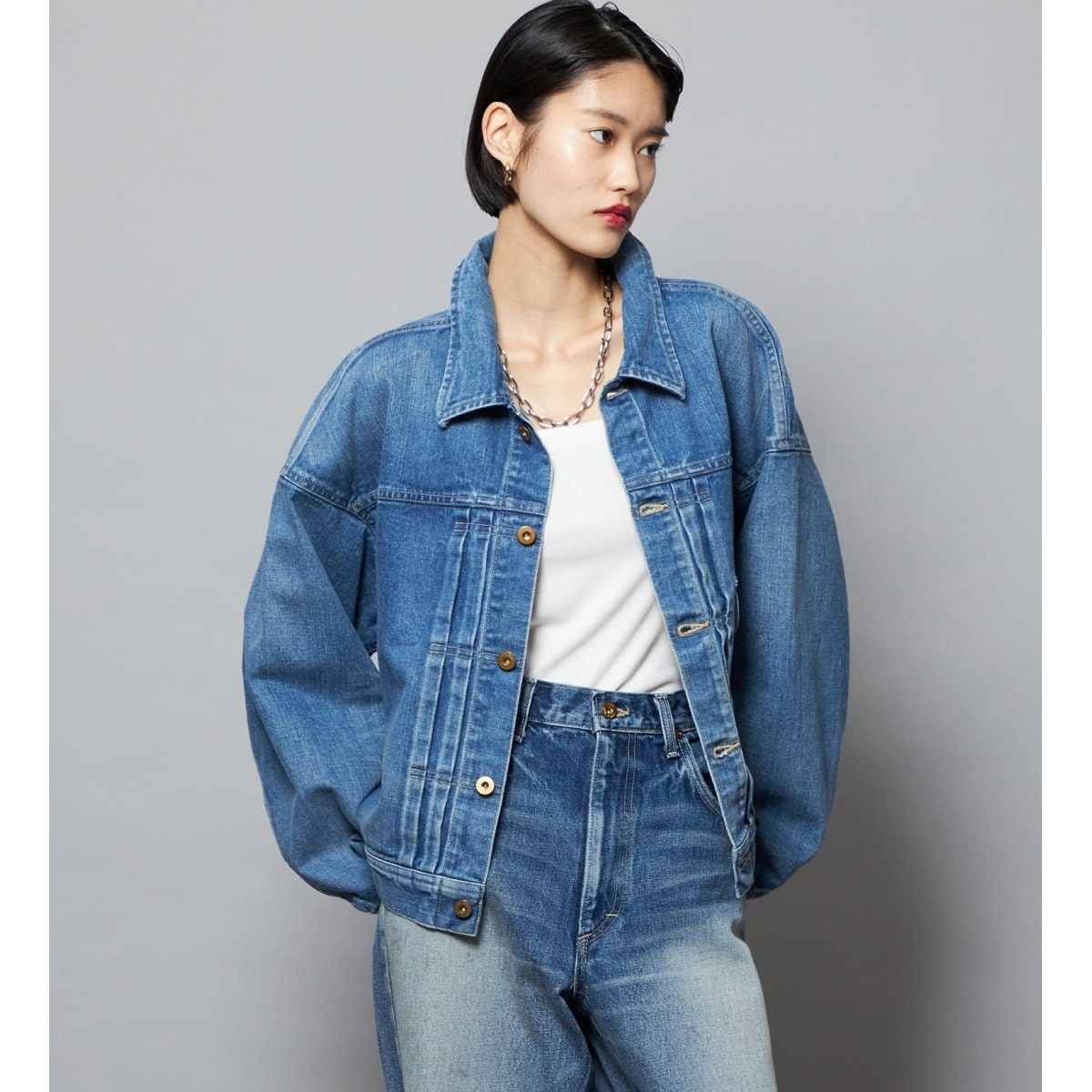レディース ダークブルー Lee デニムジャケット 限定物 レディース Lサイズ
