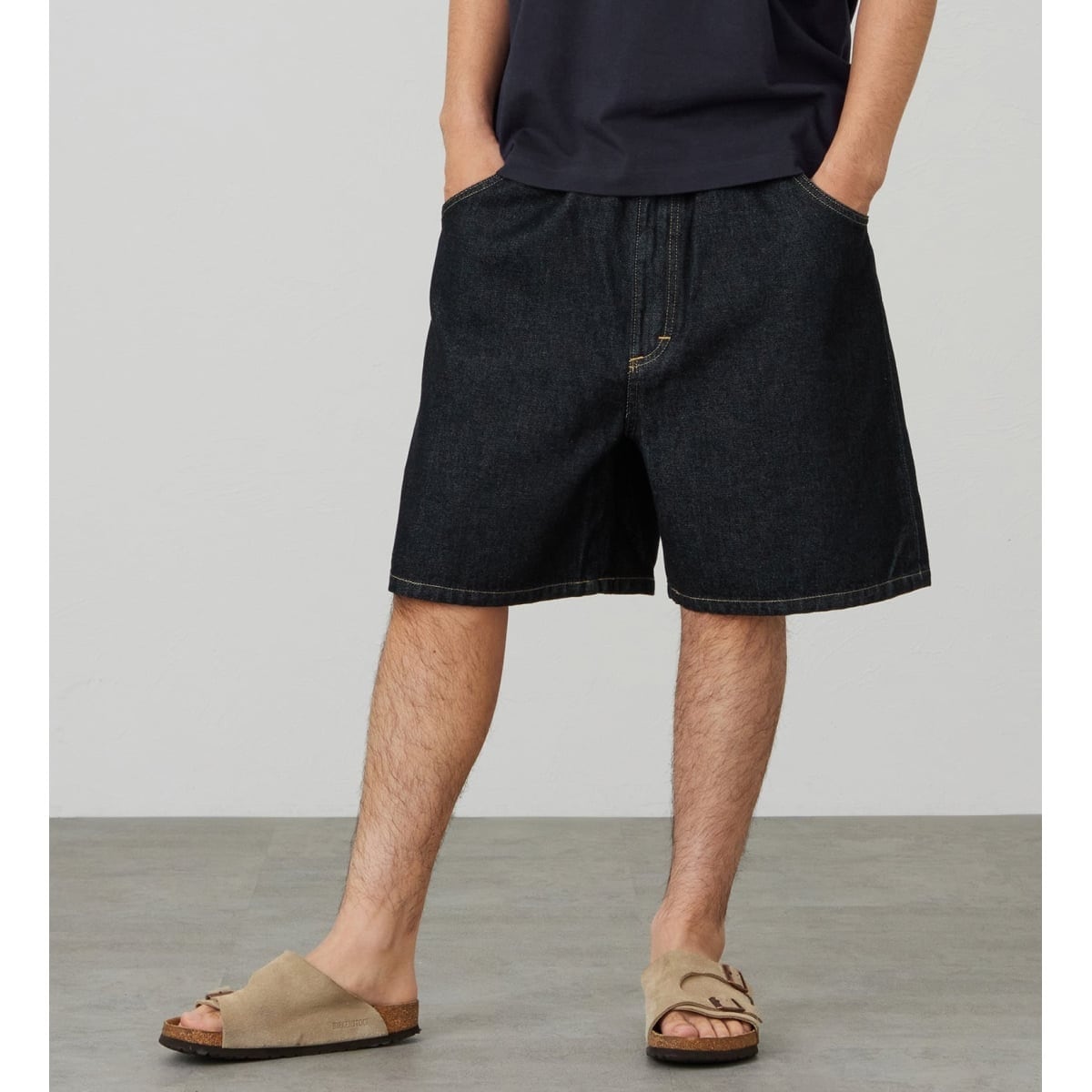 [�}���C]COMFY SHORTS�ySLIM?WIDE�܂őI�ׂ�4�V���G�b�g�z/���[�iLee�j �C���f�B�S�u���[