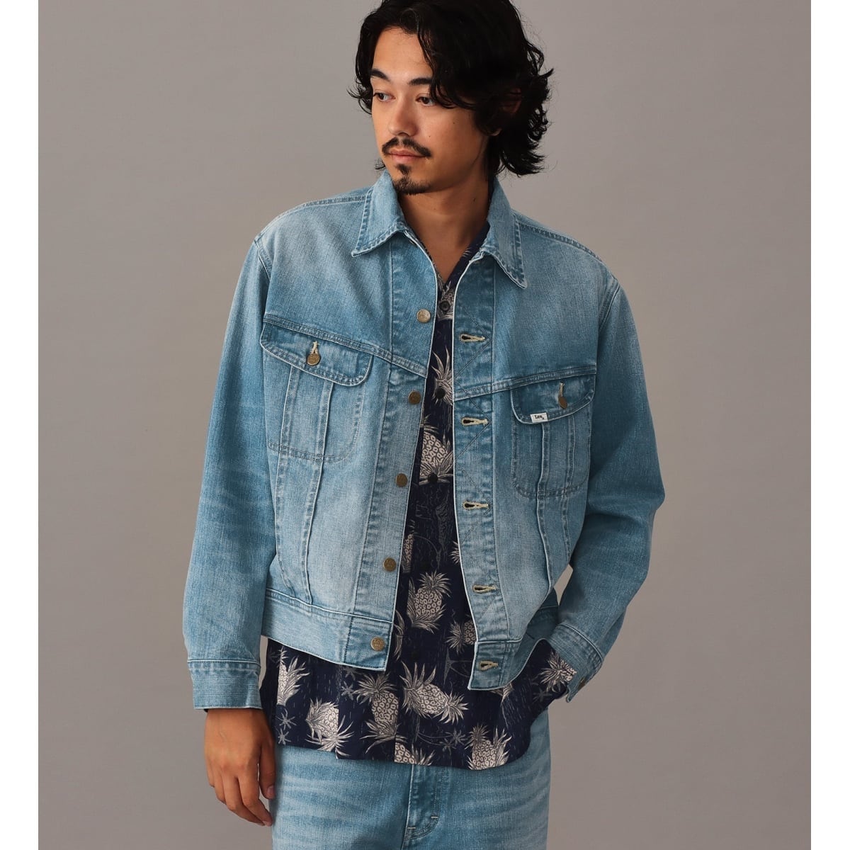 [�}���C]�y101 101���N�L�O���ʃ��f���zANNIVERSARY 101 RIDERS JACKET �Z�b/���[�iLee�j ���F�u���[