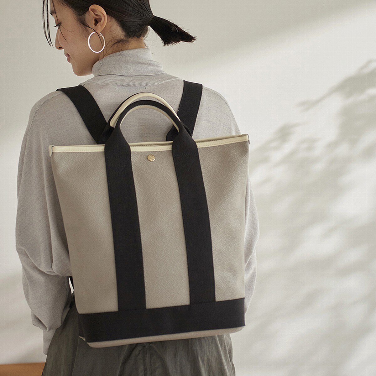 Breath】 スコッチグレイン ハンドル付 A4 バックパック/リュック【雨