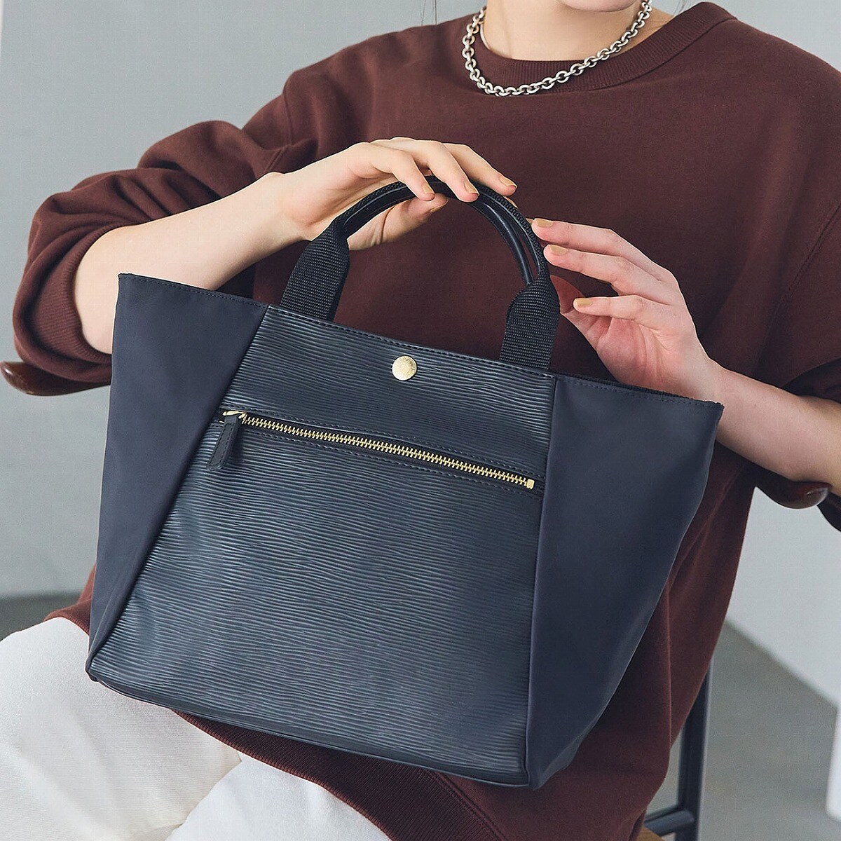 【新品】TOPKAPI マザーズバッグ バイカラー ビッグトートバッグ TOPKAPI｜【VERY 10月号掲載】 マザーズバッグ バイカラー