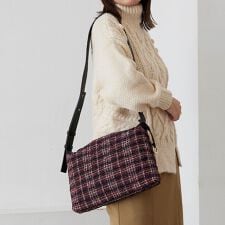 【TREASURE TOPKAPI】キルティング ツイード ショルダーバッグ