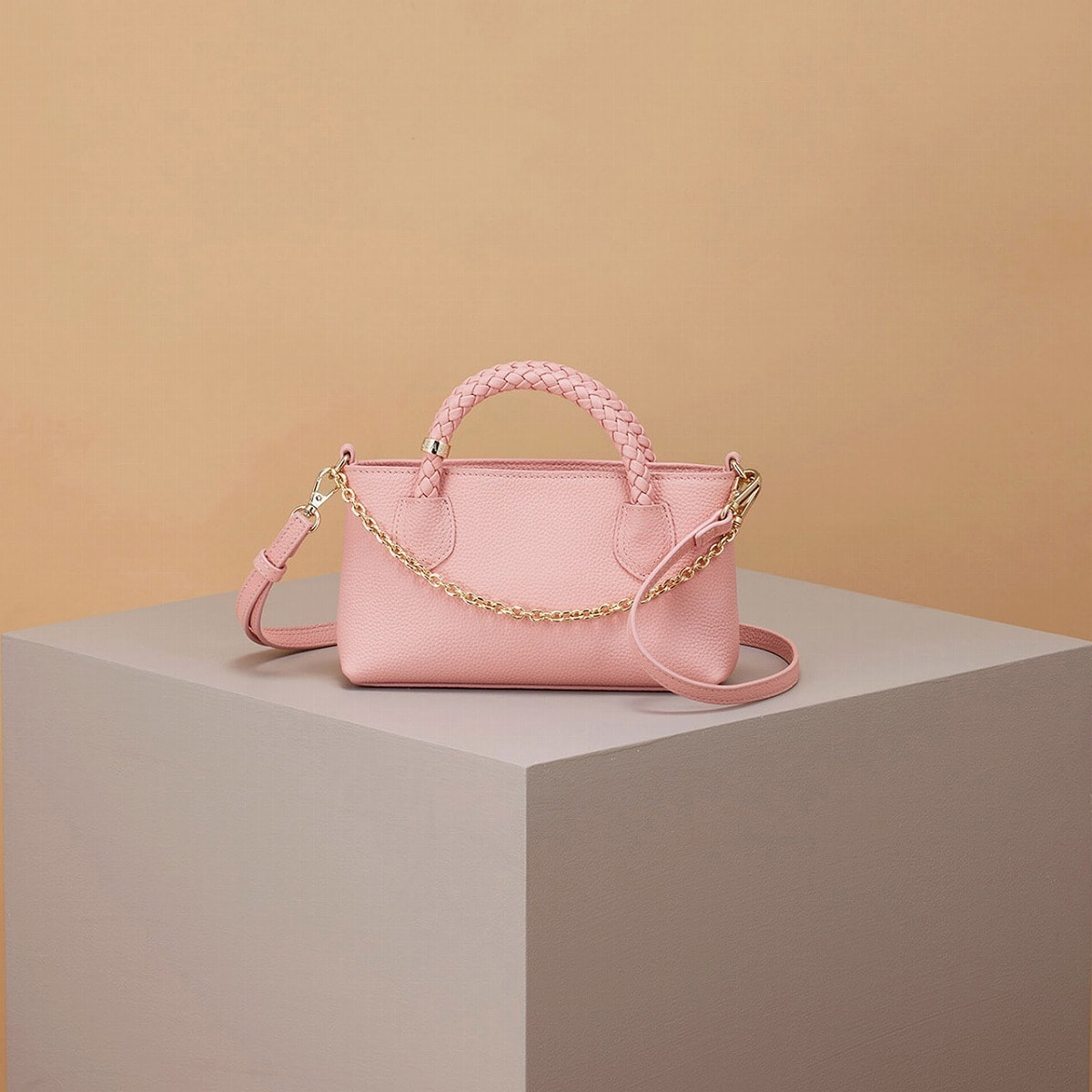 シュリンクレザー レース 刺しゅう ショルダー付 トートバッグ