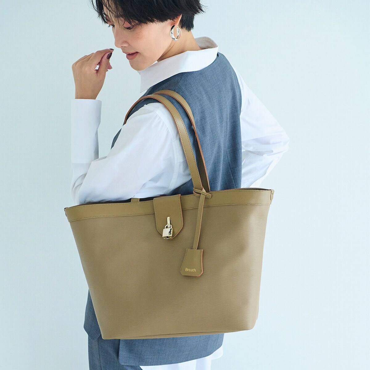 RIPPLE LOCK リプルロック レザーコンビ トート バッグ | トプカピ