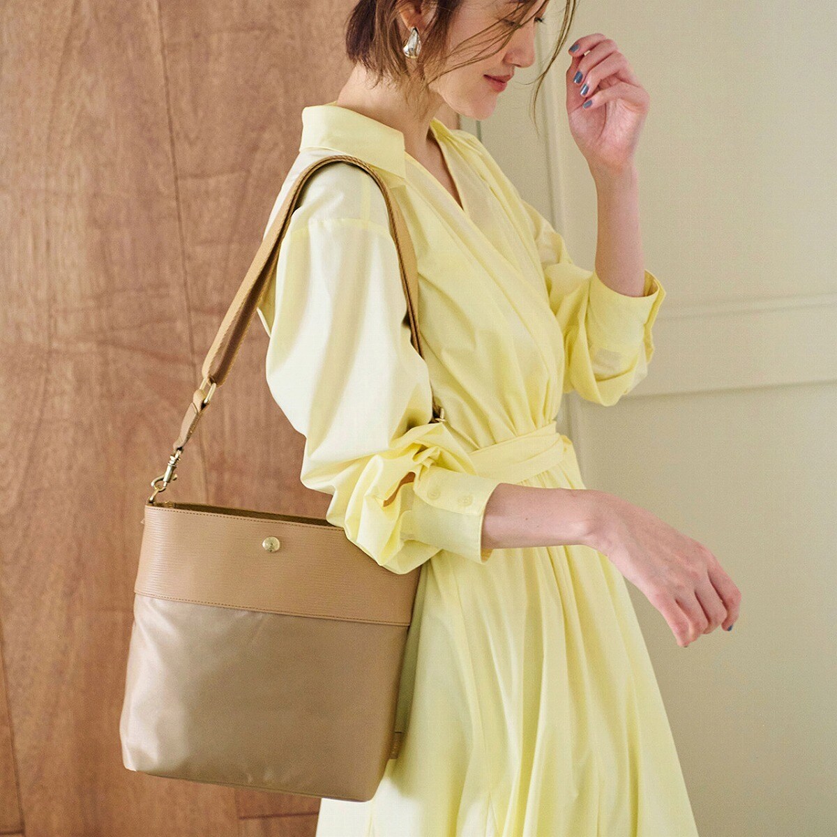 Breath TOPKAPI】 リプル ナイロン コンビ ベルト デザイン ショルダー