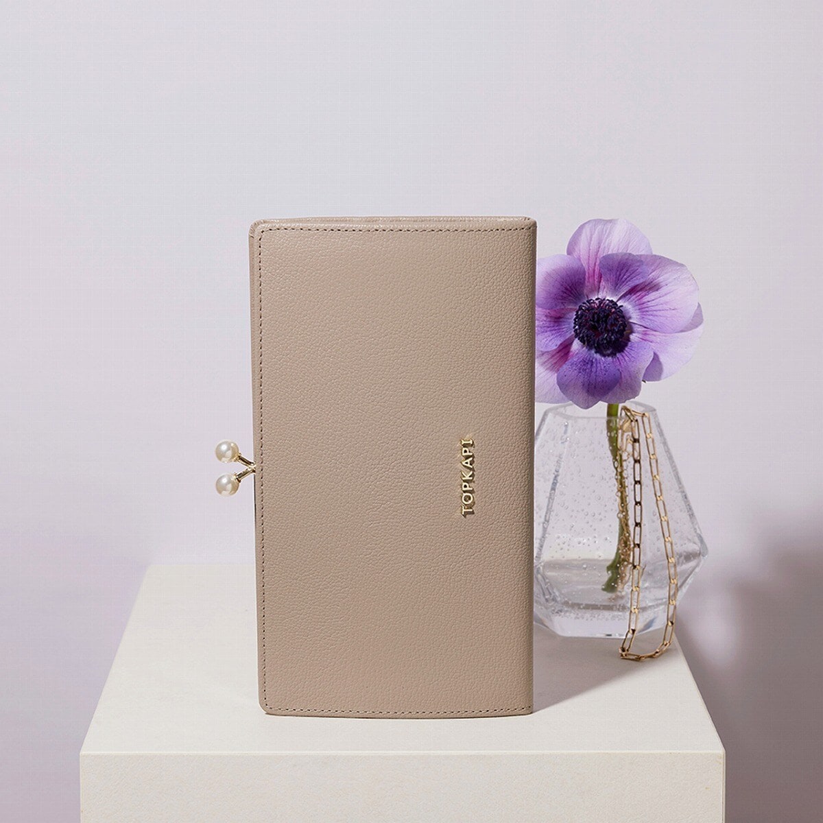 最終価格！トプカピ　シュリンクレザー　パール調の口金✨️　がま口長財布　美品❗️ シュリンクレザー パール がま口 長財布 – TOPKAPI（トプカピ）
