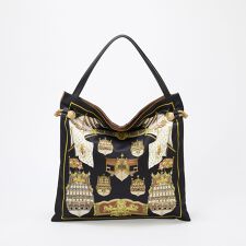 【TREASURE TOPKAPI】マイルドサテン スカーフ柄 トートバッグ